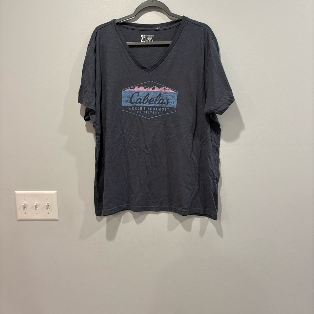 Cabela's Charcoal V-Neck Tee